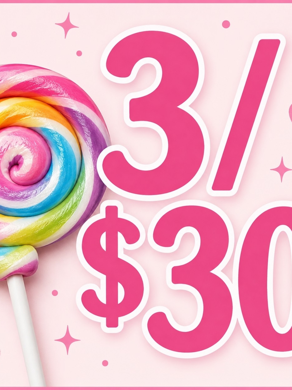 3/$30 Sale!!!